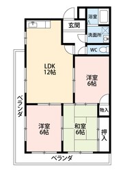 サンメゾン一ッ木Ⅱの物件間取画像